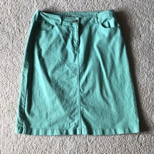 Mint Green Denim Skirt